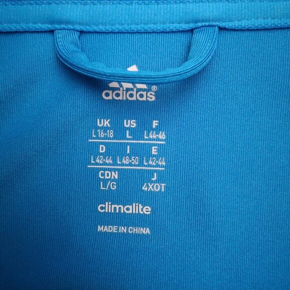 Adidas Ladies Size Large Climalite Turquoise Full Zip Athletic Jacket - Picture 3 of 11